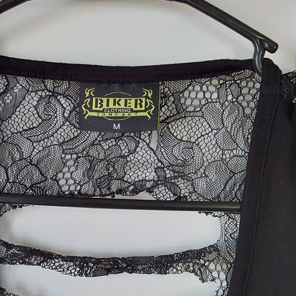 Biker Clothing Co. Sexy Black Tank Top Sz M - Picture 2 of 6